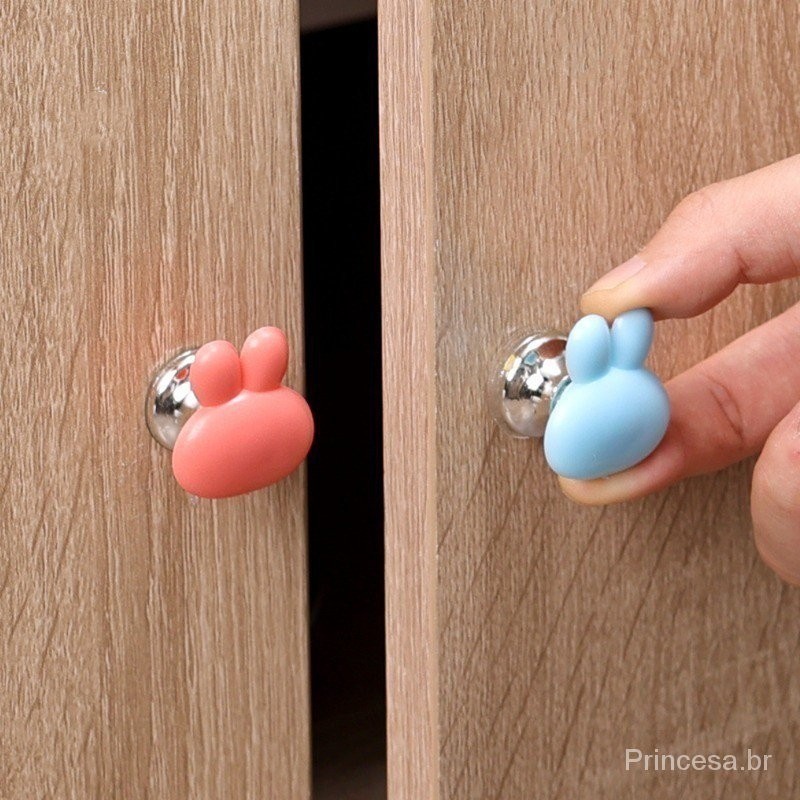 [Preço Por Atacado] Puxadores De Tampas De Closestool Multiuso/Botão De Descarga Coelhos Bonitos Sanitários Gaveta De Ar