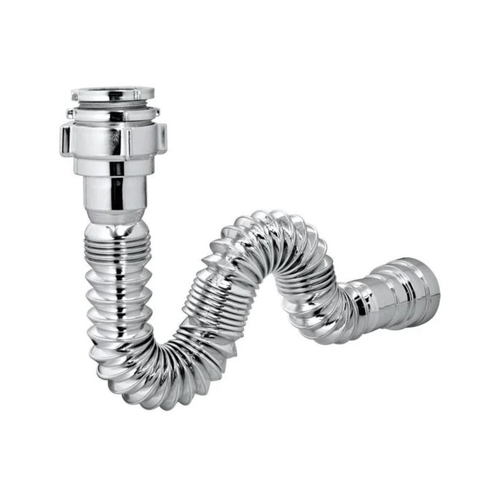 Sifão Universal  Sanfonado Simples Ssum2 Cromado Astra em Oferta na Shopee