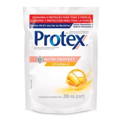 PROTEX SABONETE LÍQUIDO REFIL NUTRI PROTECT VITAMINA E COM 200ML