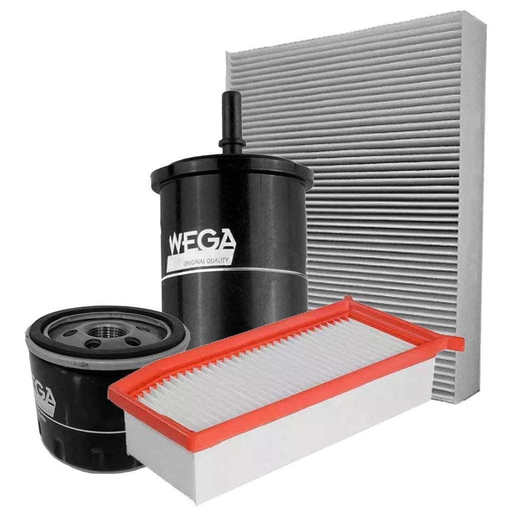 Kit Troca de Filtros Logan Sandero 1.0 12V 17 a 24 Flex Wega em Oferta na Shopee