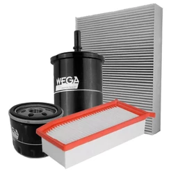 Kit Troca de Filtros Logan Sandero 1.0 12V 17 a 24 Flex Wega
