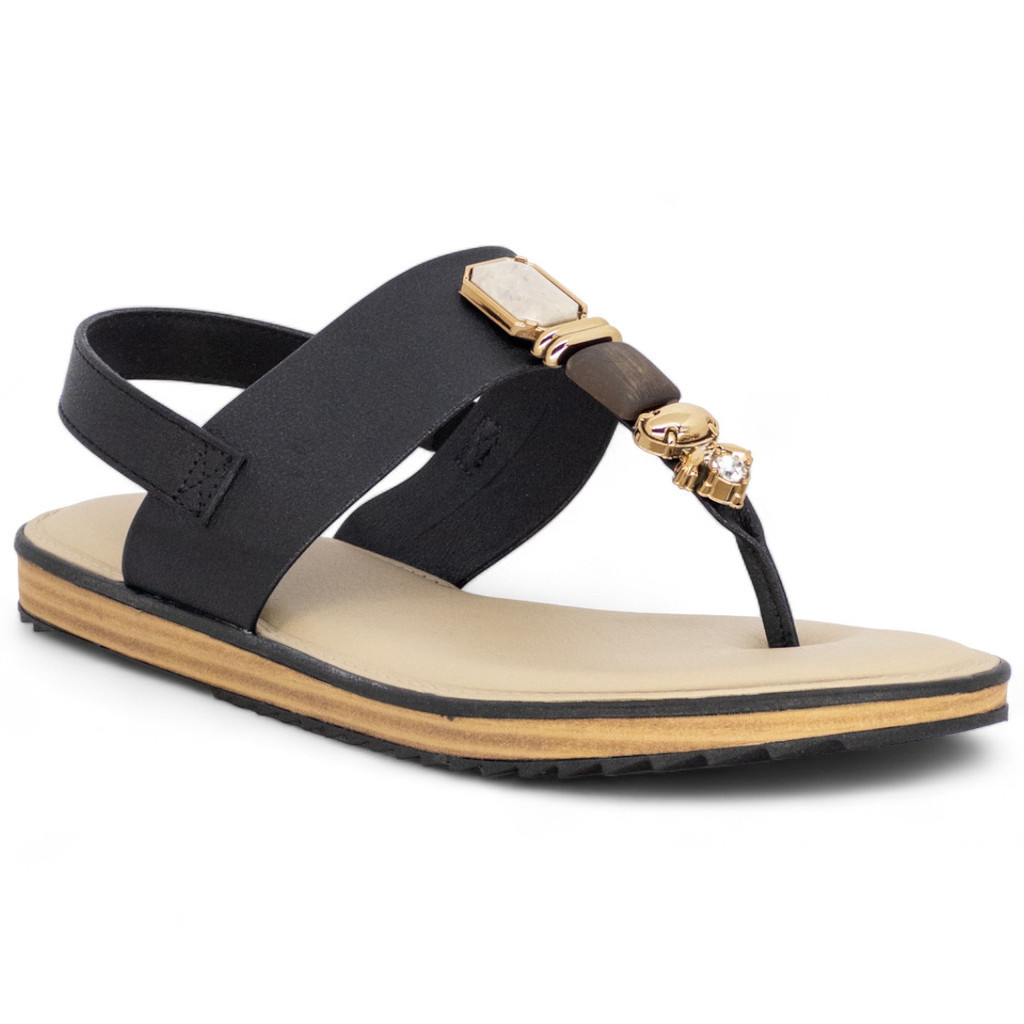 Sandalia Ortopedica Modare Rasteira Conforto Pedraria Macia Original em Oferta na Shopee