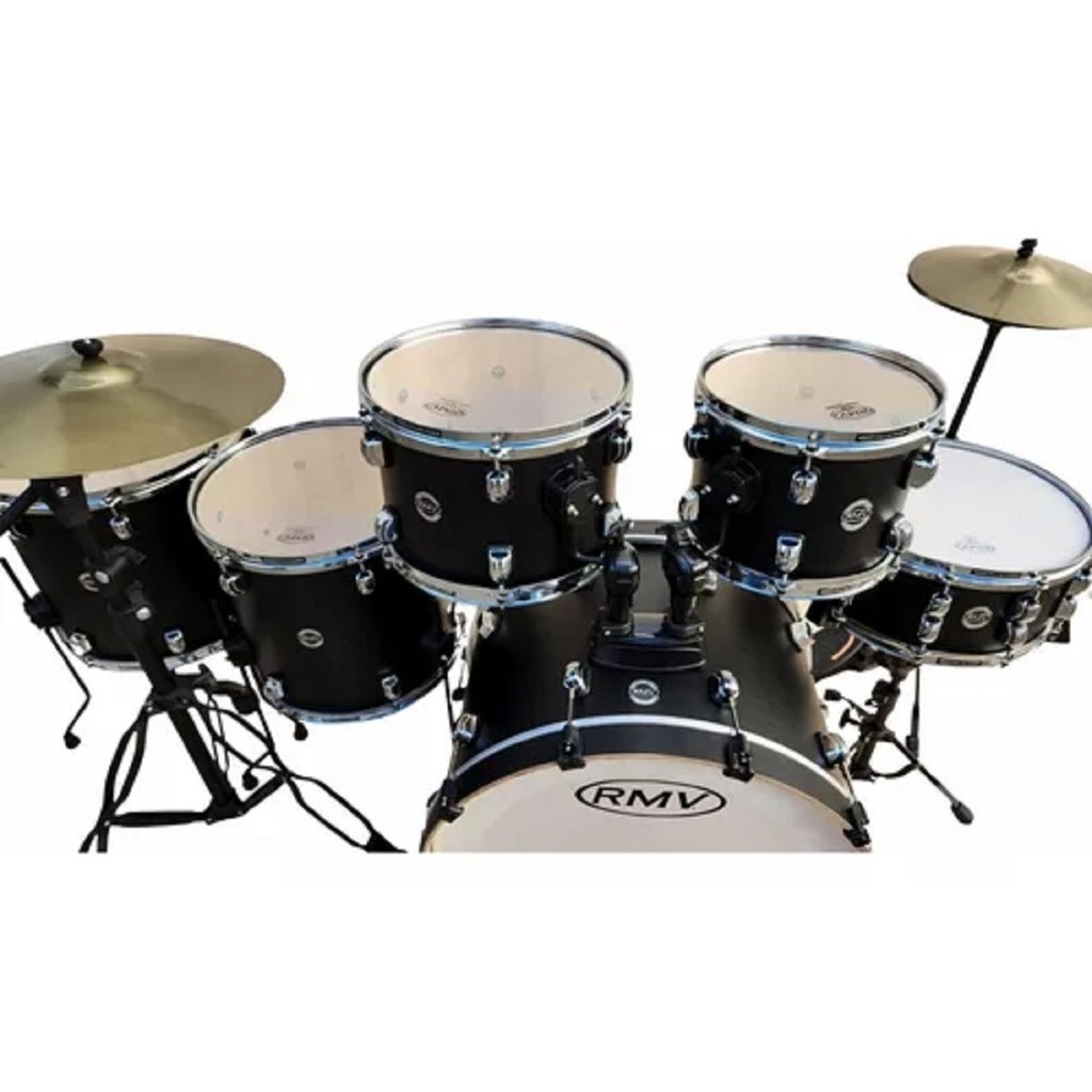 Bateria Rmv Colors B22/10/12/14/16/cx14 Preta C/aros Cromados