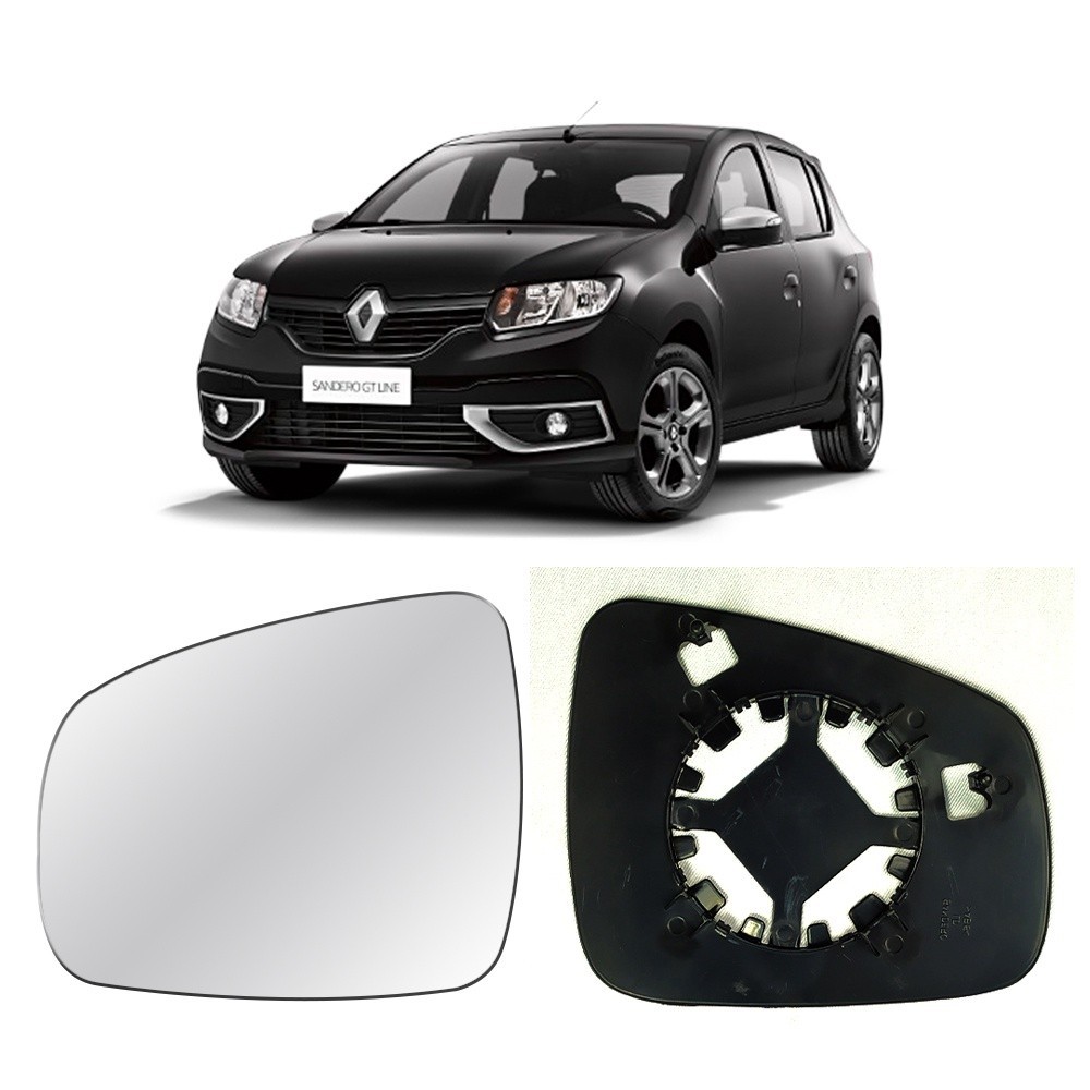Lente Retrovisor Convexo Para Renault Sandero / Logan 2015 + / Versa 2017 a 2019 Lado Direito