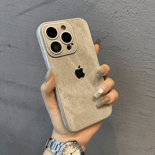 Capa de coleta de couro Natural Adequada para iPhone 15 Pro MAX 14 13 12 11 Proteção da câmera à prova de choque Silky Touch em Oferta na Shopee