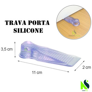 Trava Porta Aparador Peso Silicone 1, 2, 3 ou 5 unidades Transparente Calço Segura Porta em Oferta na Shopee