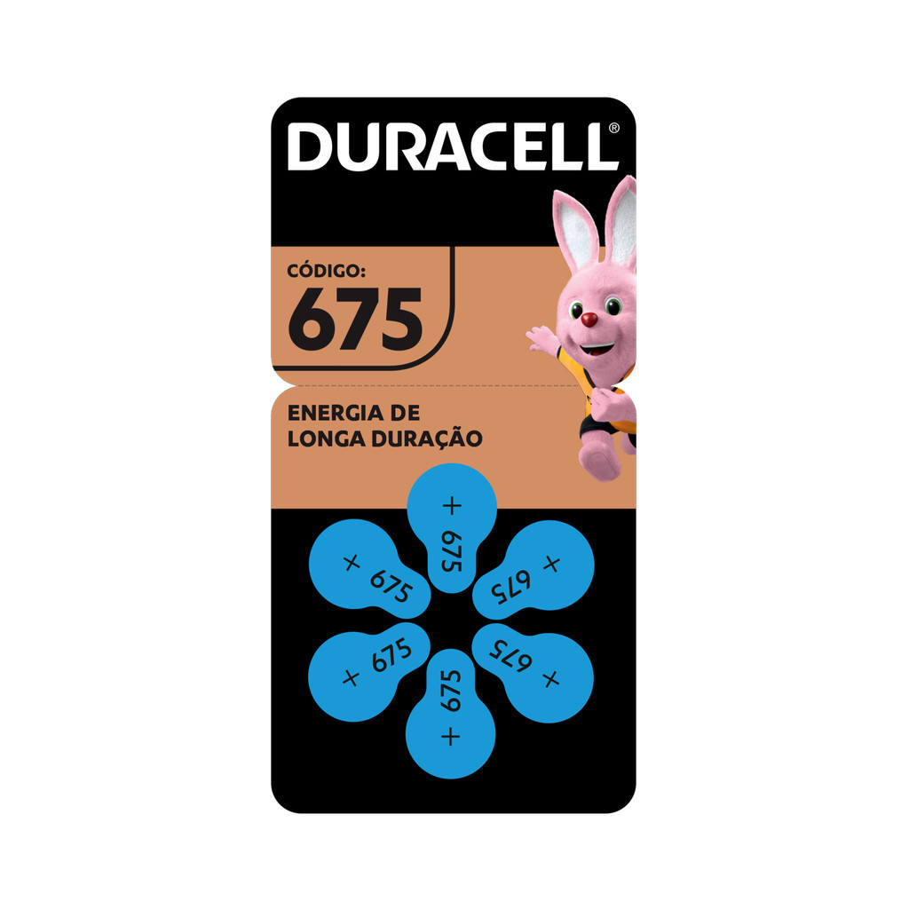 Pilha Auditiva nº 675 Duracell com 6 unidades em Oferta na Shopee