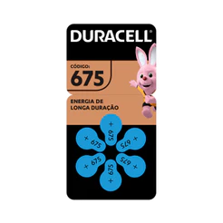 Pilha Auditiva nº 675 Duracell com 6 unidades