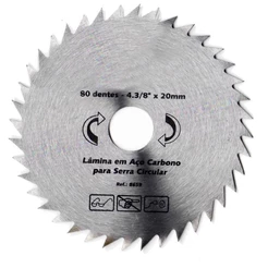 Serra Circular 4.3/8 Pol HSS para Madeira 80 Dentes Evald/Brasfort