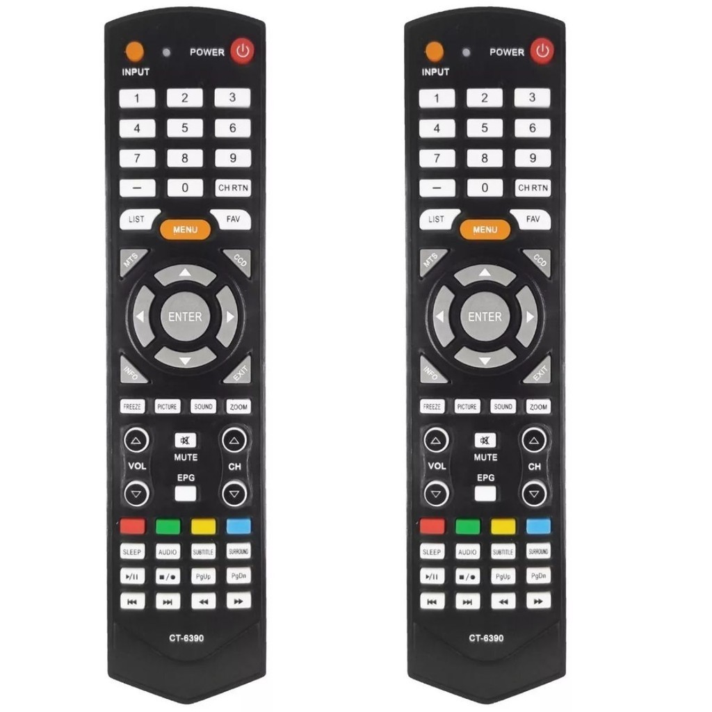 Kit 2 Controle Remoto compatível TV SEMP TOSHIBA STI Smart LED LCD NVB