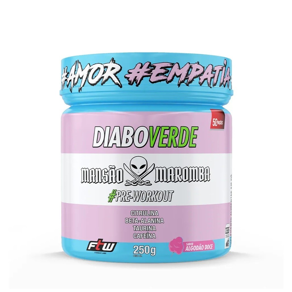 Diabo Verde #Pre-Workout Mansão Maromba 250g - FTW Fitoway