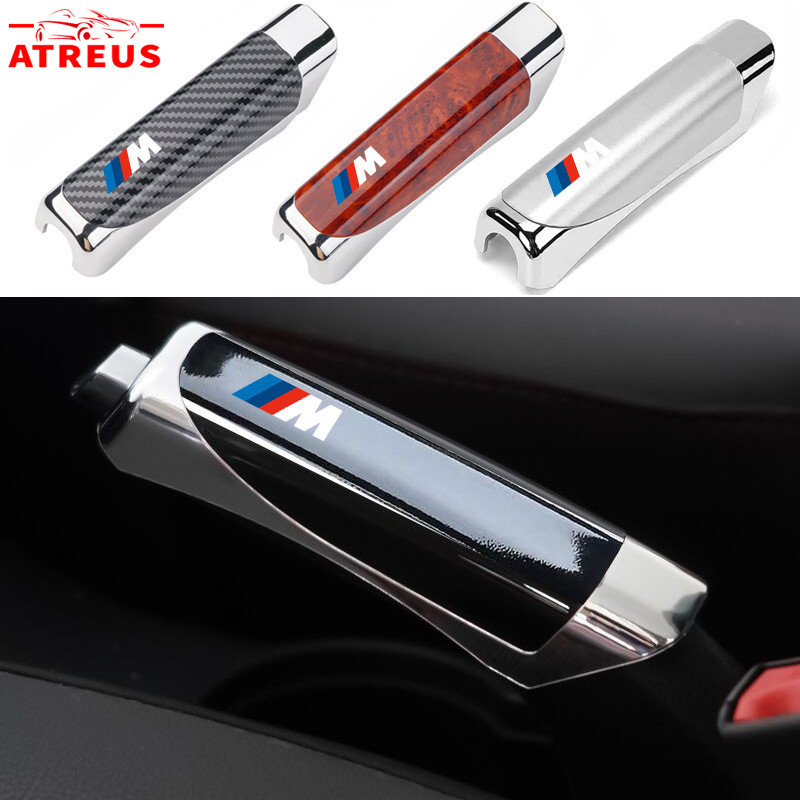 BMW M Proteção Do Freio De Mão Carro E Manga De Decoração Capa Do Freio De Mão Da Com Padrão De Fibra De Carbono Para BMW F30 E36 BMW 320i F30 X1 E46 E90