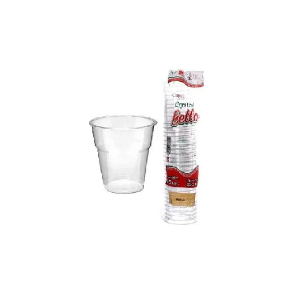 Copo Semi Acrílico 200 Ml C1000un Suco, Refrigerante Wisk,