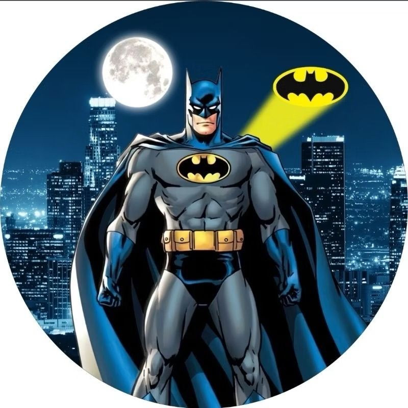 Capa de Painel Redondo Heróis Batman em Tecido Sublimado 1,50x1,50m