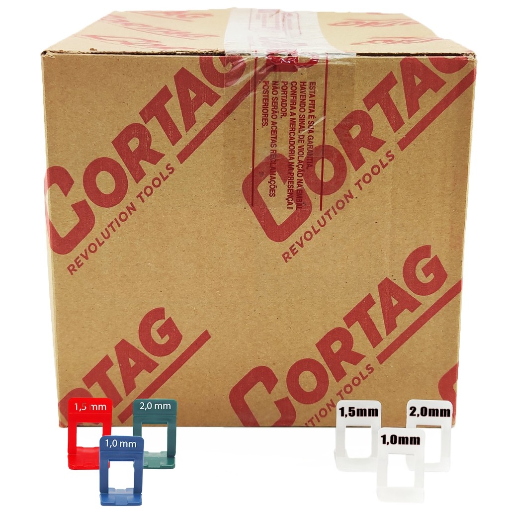 Kit com 1000 Espaçadores Niveladores Cortag 1mm 1,5mm 2mm Para Pisos Porcelanato - Produto Original em Oferta na Shopee