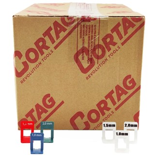 Kit com 1000 Espaçadores Niveladores Cortag 1mm 1,5mm 2mm Para Pisos Porcelanato - Produto Original