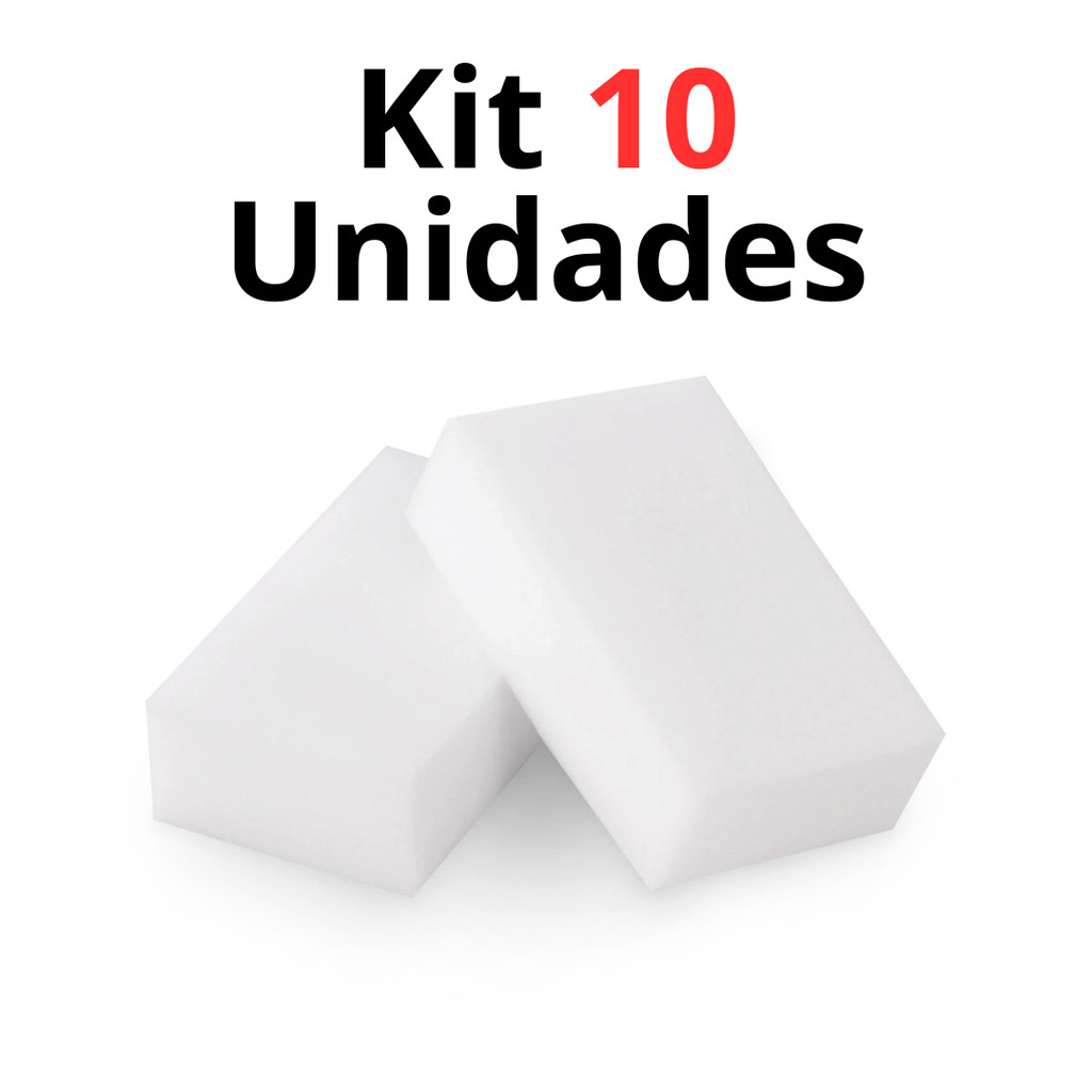 KIT 5 Esponja Mágica Branca Tira Manchas Esponja Magica para Limpeza