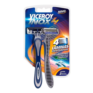 Aparelho De Barbear Viceroy Inox 4 Com 2 Unidades em Oferta na Shopee