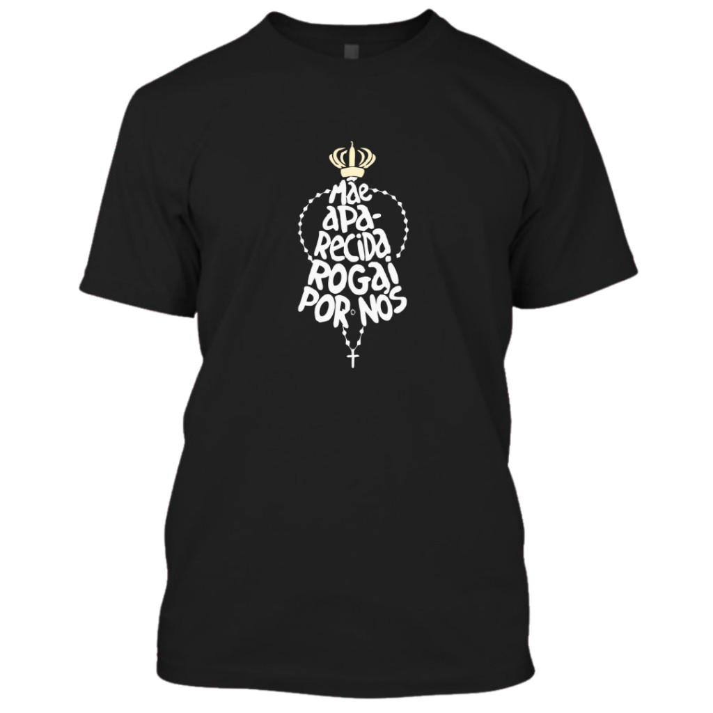 camisa Camiseta camisa catolica nossa senhora aparecida roguai por nos Deus Jesus