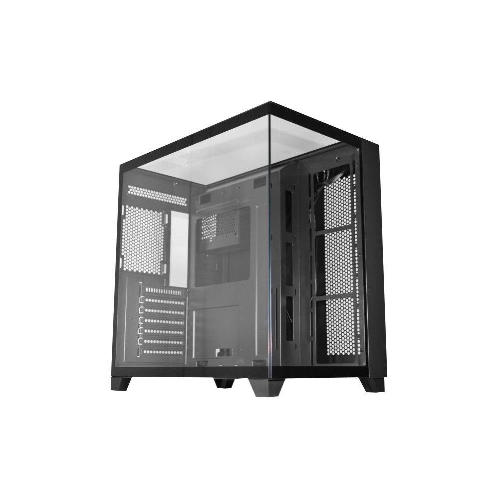 GABINETE GAMER K-MEX AQUARIO TIGER SHARK CG-04J1 LATERAL DE VIDRO ATX PRETO SEM FAN em Oferta na Shopee