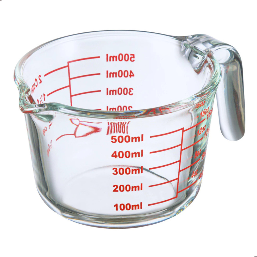 Jarra Medidora Vidro Temperado 500ml Transparente Original em Oferta na Shopee