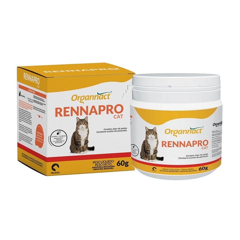 Suplemento Vitamínico Rennapro Cat 60g p/ Gatos - Organnact