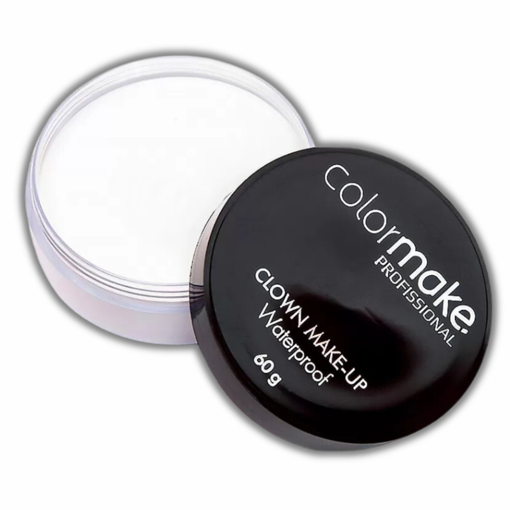 Clown Waterproof Branco Alta Cobertura Make Artística/Teatro Colormake 60G em Oferta na Shopee