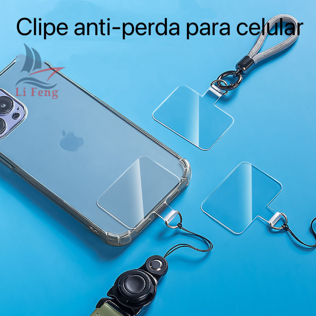 Kit  Com 10 Unidades Suporte Para Cordao Telefone Celular Almofada De TPU Transparente em Oferta na Shopee