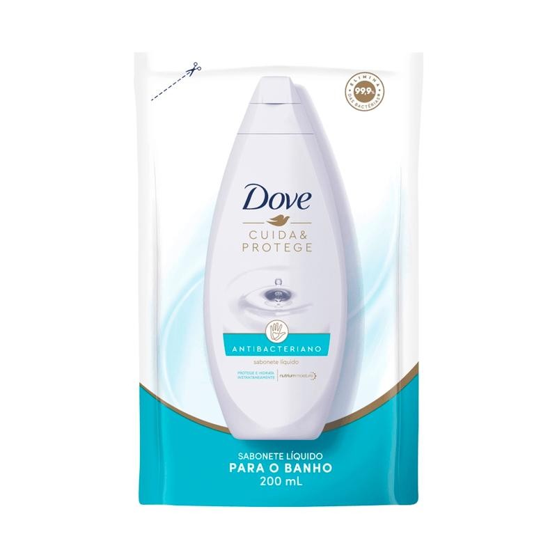 Refil Sabonete Líquido Antibacteriano Dove Protege e Cuida 200ml em Oferta na Shopee