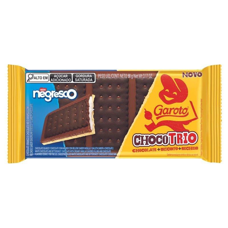 Chocolate Garoto Chocotrio Negresco 90g em Oferta na Shopee