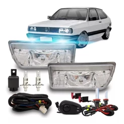 Kit Farol Milha Gol / Saveiro Quadrado + Kit Xenon H3 8000k