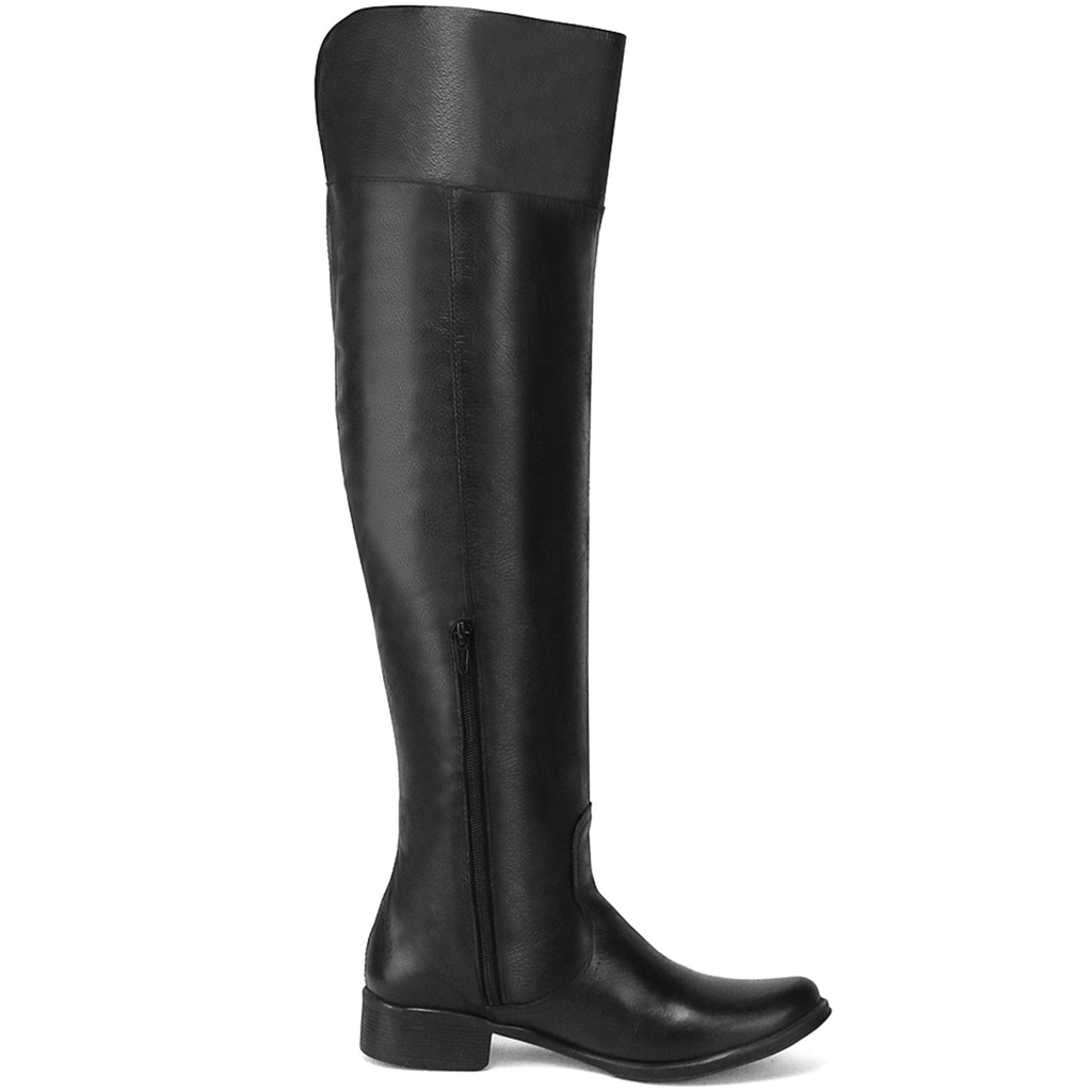 Bota Feminina Cano Alto Montaria Em Couro Cla-Cle