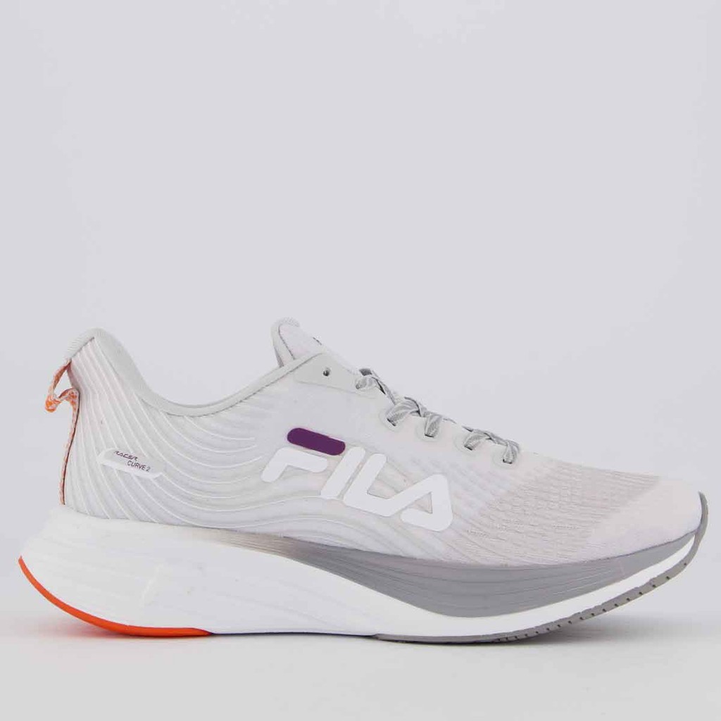 Tênis Fila Racer Curve 2 Feminino Cinza e Roxo em Oferta na Shopee