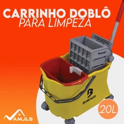 Carrinho Limpeza com Balde 20l e Espremedor