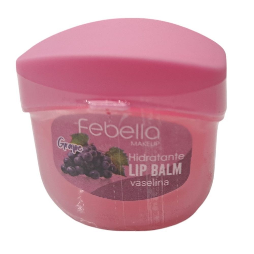 Lip Balm Vaselina Febella Makeup Uva Hidratação Intensa e Brilho Labial Protetor Labial com Sabor