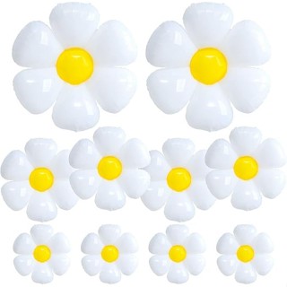 10 Balões Flor Margarida Branca 60cm - Balões Gigantes Decoração de Festa Aniversário Jardim Branco em Oferta na Shopee