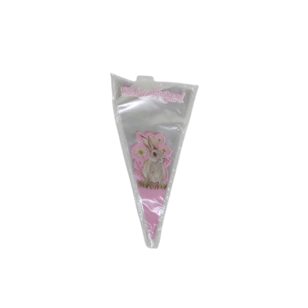 Kit 10 Saco Cone Coelho Feliz Páscoa – Embalagem Criativa para Lembrancinhas e Festas Temáticas!