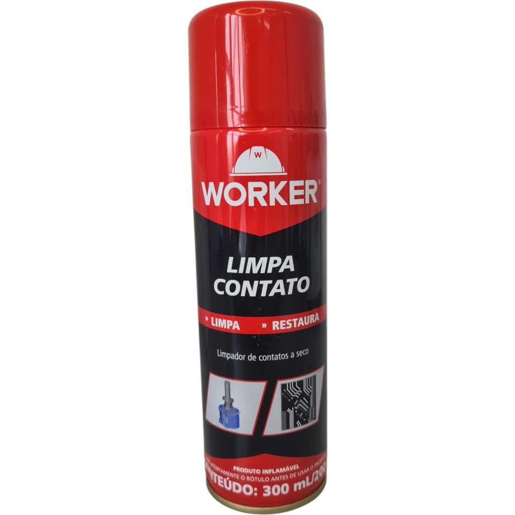 Limpa Contato Placa Automotivo Informática Celulares Circuitos Eletrônicos Geral Worker 300ml