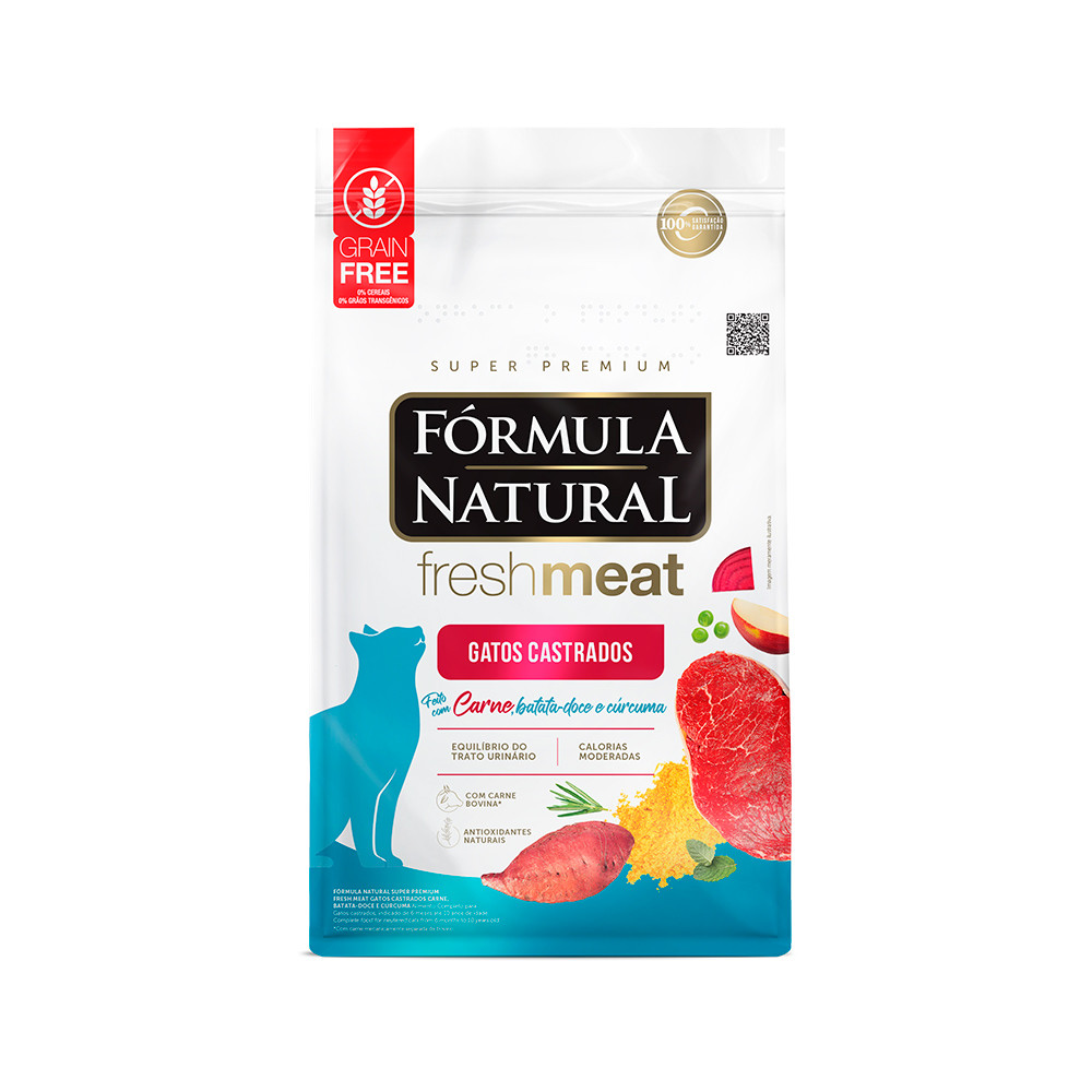 FORMULA NATURAL FRESH MEAT GATO CASTRADO CARNE 1KG em Oferta na Shopee