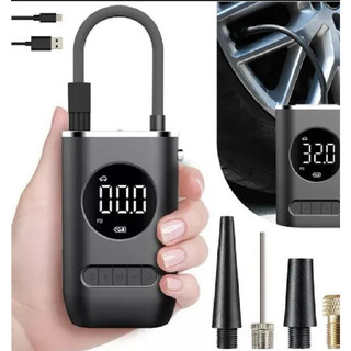 Mini Compressor De Ar Portátil Recarregável Digital USB Calibrador De Pneus Carro Moto Bi…