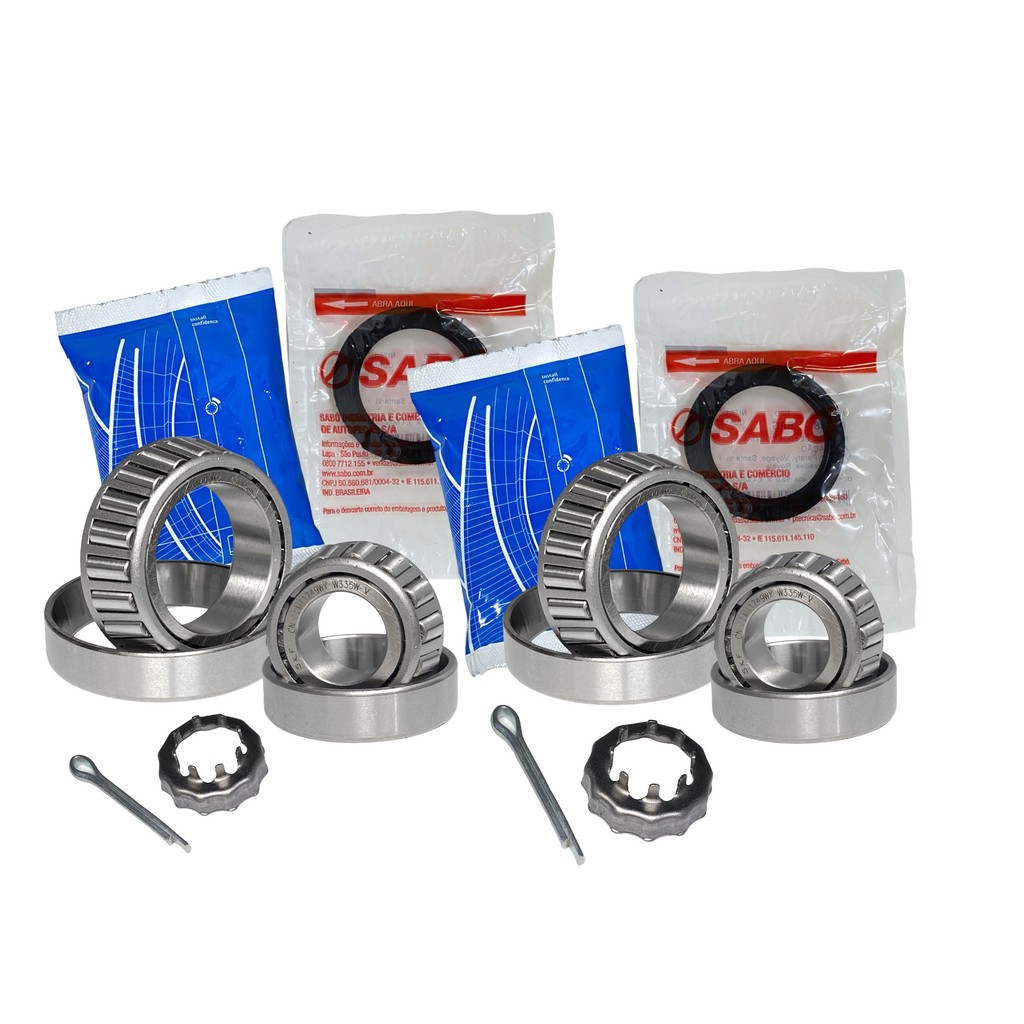 2 Kit Rolamento Roda Dianteira Fusca Brasilia Freio A Disco