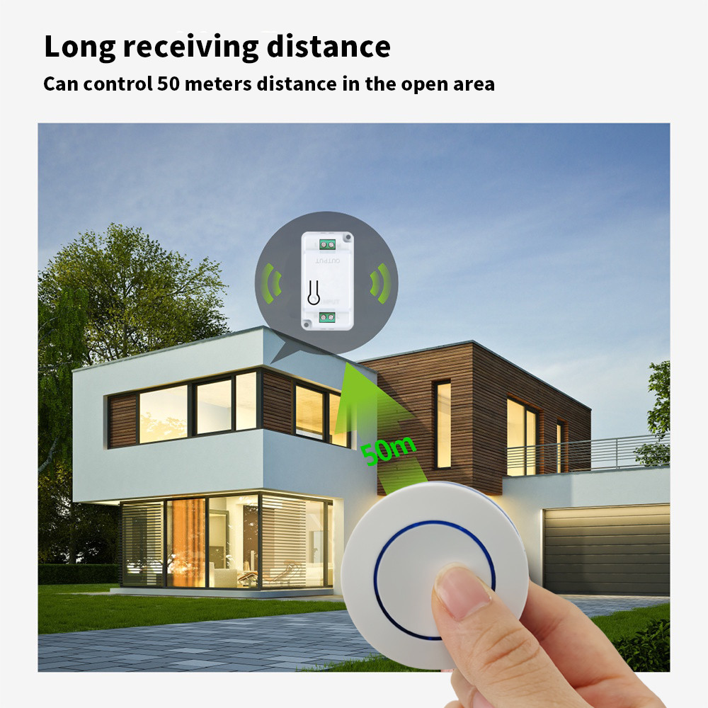 Interruptor Sem Fio De Controle Remoto 433MHz Rf Botão Para Lâmpada Liga/Desliga Eletrodomésticos