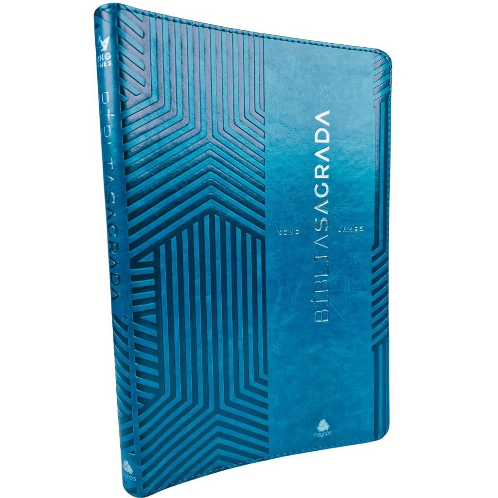 Bíblia Sagrada Slim | Ultrafina King James | Capa Luxo Azul Turquesa