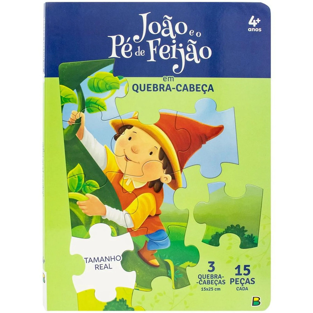 Livro Quebra Cabeça João e o pé de Feijão - Todo Livro
