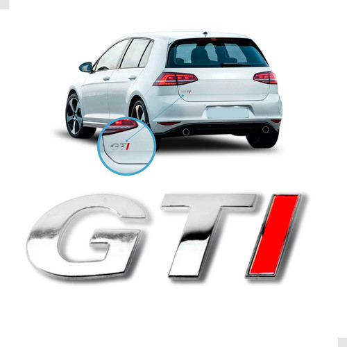 Emblema Gti Injetavel Golf Inclinado em Oferta na Shopee