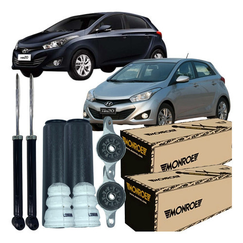 Par Amortecedor Coxim Traseiro Hb20 Hb20s 2013 À 2022 em Oferta na Shopee