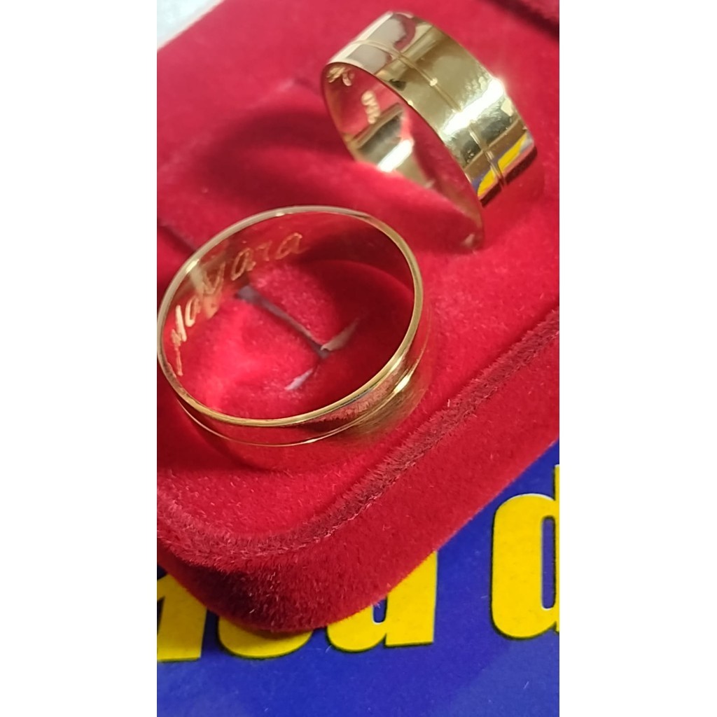 Alianças Escrava lisas com Risvco Ouro 18 kilates 7 Gramas 6 mm Maciço