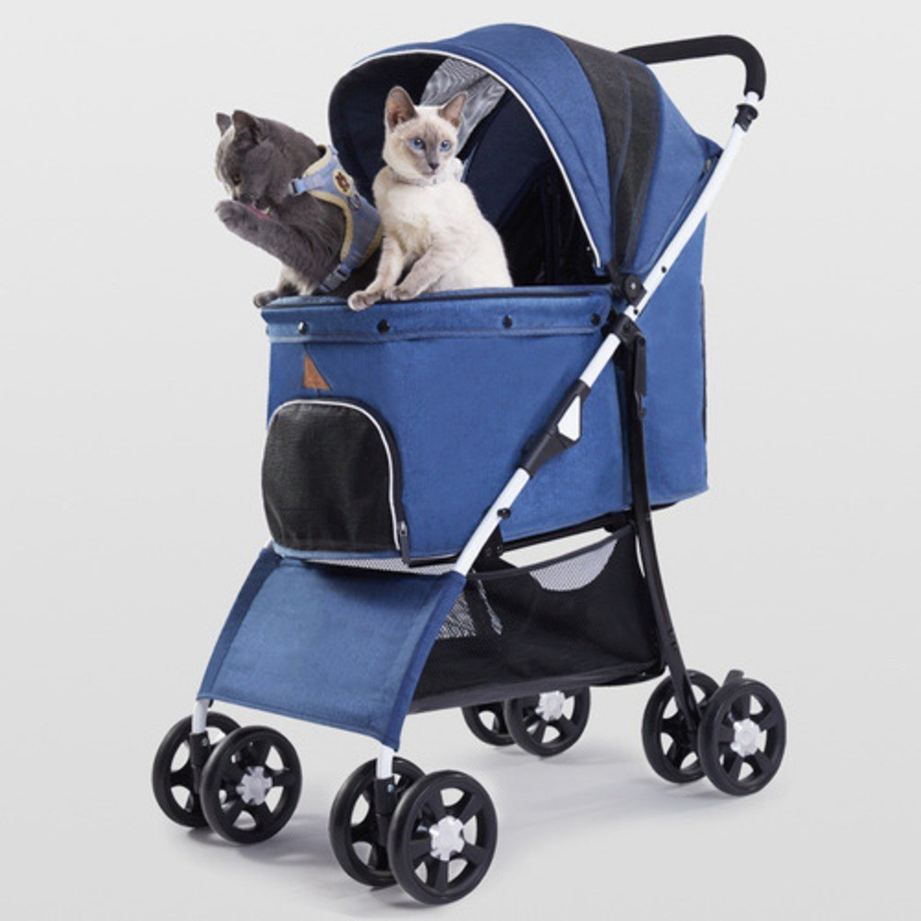 Carrinho De Passeio Pet Com Porta Copo Para Cães E Gatos 103