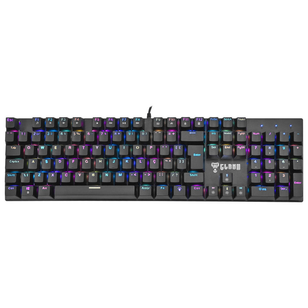 Teclado Mecânico Gamer Switch Red Outemu Função Macro Anti-Ghosting Clanm CL-TK87