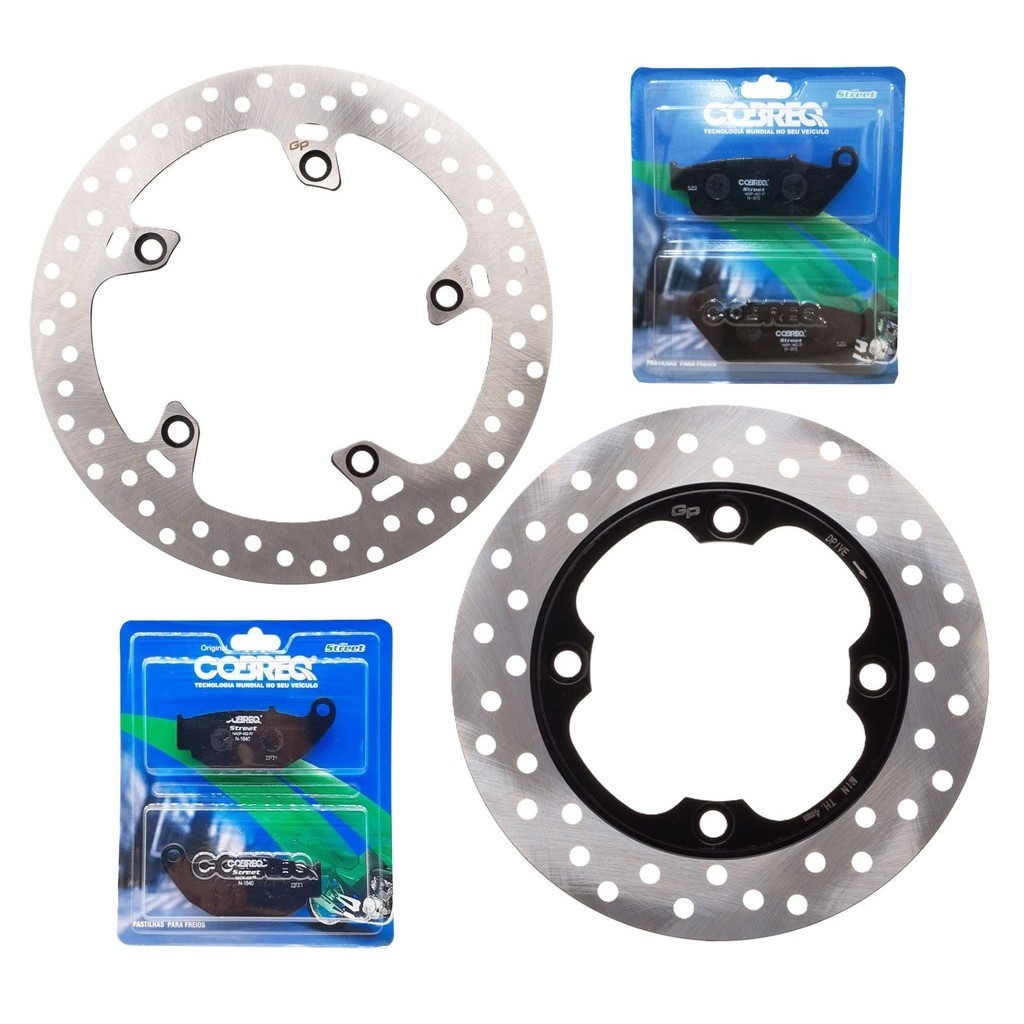 Kit Discos de Freio Cb 250f Twister Abs 2016-2022 + Pastilhas Cobreq